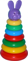 Barevná skládací pyramida s kroužky pro nejmenší