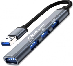 usb hub 4v1 s hliníkovým tělem – 1× usb 3.0 + 3× usb 2.0
