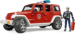 Červený požární Jeep Wrangler s figurkou a příslušenstvím