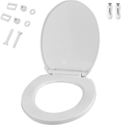Toaletní sedátko s pomalým zavíráním, univerzální, bílé
