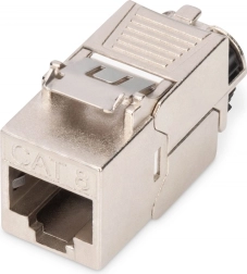 Keystone modul RJ45 (8P8C) Cat 8.1 STP, stíněný, beznástrojový, ocelový