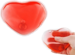 Opakovatelný gelový hřejivý polštářek na ruce ve tvaru srdce Malatec