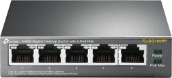 TP-Link 5portový gigabitový stolní switch s 4× PoE (TL-SG1005P)