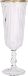 Sklenice na šampaňské 120 ml se zlatým lemem