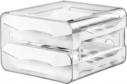 Bílý zásobník na vejce s dvěma zásuvkami