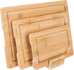 Bambusové krájecí desky RUHHY 3v1 se stojanem