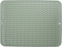 Silikonová odkapávací podložka na nádobí, zelená 40 × 30,5 cm