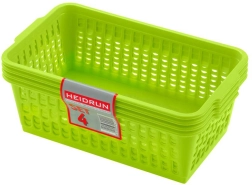 Plastové košíky HEIDRUN 25 × 14,5 × 10,5 cm, sada 4 ks