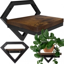 Závěsná nástěnná police RUHHY v loft stylu