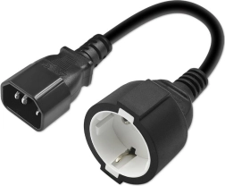 Adaptér iec 320 c14 na schuko 0,15 m