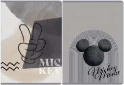 Sešit A5 80 listů Čtverečkovaný Mickey Mix barev