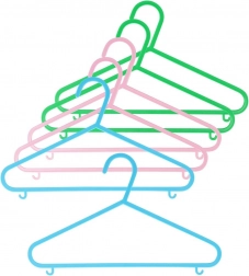 Dětské ramínka na oblečení 29 × 17 cm, sada 6 ks