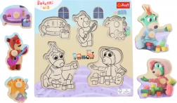 Dřevěná skládačka Bobaski i Miś – 5 dílků