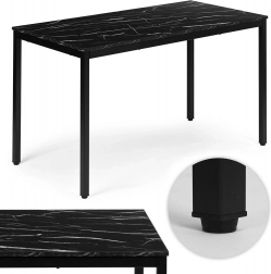 Jídelní stůl a psací stůl 120 × 60 cm černý mramor ModernHome