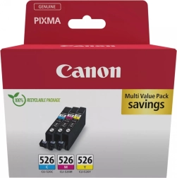 Multipack Canon CLI-526 azurová/purpurová/žlutá