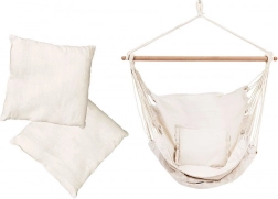 Závěsná houpací židle ModernHome bílá