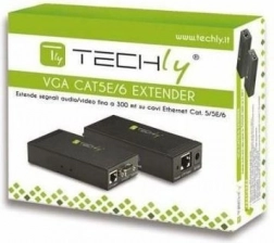 Extender VGA s přenosem zvuku přes kabel Cat5e/6 do 300m