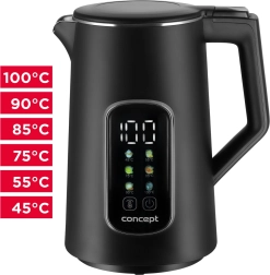 Rychlovarná konvice s regulací teploty 1,7 l