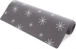 Běhoun na stůl šedý Plátek 130 × 32 cm bavlněný