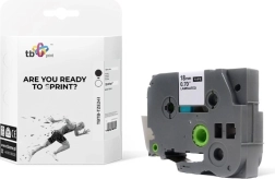 Páska pro štítkovače BROTHER, černý tisk na bílém podkladu 18 mm x 8 m