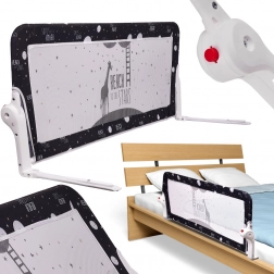 Černá ochranná zábrana na postel 120 cm