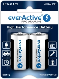Alkalické baterie C (LR14) everActive, blister 2 ks