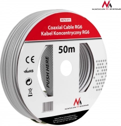 Satelitní koaxiální kabel 1.0CCS RG6 50M