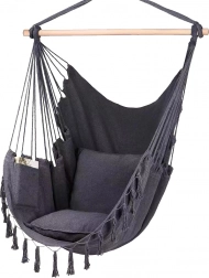Závěsné brazilské křeslo MalTec tmavě šedé