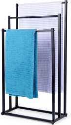 Stojanový kovový černý věšák na ručníky Vilde