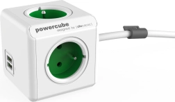 Prodlužovací lišta PowerCube Extended USB 1,5 m zelená