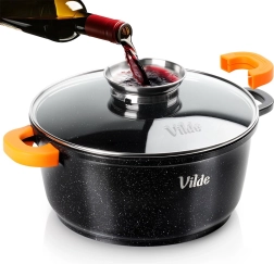 Granitový hrnec se skleněnou poklicí TERRUNA AROMA 24 cm, 4 l