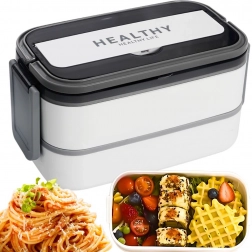 Stohovatelný bento box s přepážkami 1400 ml s příbory