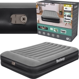 Dvoulůžková nafukovací postel s vestavěnou pumpou a polštářem 203 × 152 × 46 cm BESTWAY