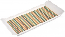 Obdélníkový servírovací tác 29,5 × 13 cm s barevnými pruhy