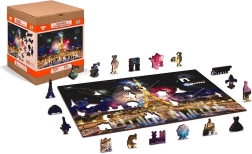 Dřevěné oboustranné puzzle Noční Paříž 2v1, 300 dílků