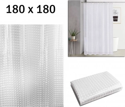 sprchový závěs 180 × 180 cm s 3D efektem z peva