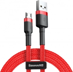 Nabíjecí a datový kabel BASEUS Cafule Micro USB 1 m, 2,4 A, červený