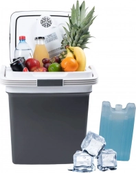 Přenosná lednice do auta s ohřevem, 29L, grafitová