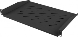 Univerzální 1U police do 19" racku 483 × 315 mm, černá