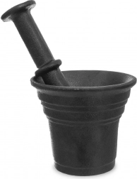 Litinový hmoždíř na koření černý