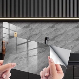 Samolepicí mramorové stěnové panely 30 × 15 cm, sada 16 ks