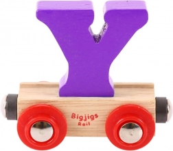 Dřevěný vagónek s písmenem Y BIGJIGS RAIL