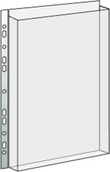 Průhledný obal na katalogy s eurozávěsem A4, 180 mikronů, 240 × 310 × 20 mm