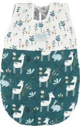 Spací vak pro panenku 36–40 cm PETITCOLLIN, zeleno-bílý