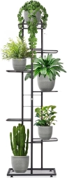 Kovový černý květinový stojan 7úrovňový 138 cm