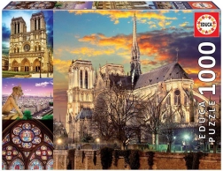 Puzzle Notre Dame koláž 1000 dílků
