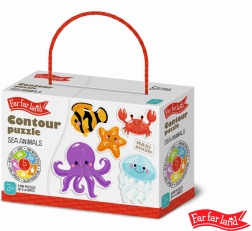 Obrysové puzzle Moře 5 obrázků