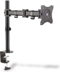 Stolní držák monitoru s ramenem a svorkou, 1x až 27", 8 kg, otočný a naklápěcí 360° (pivot)