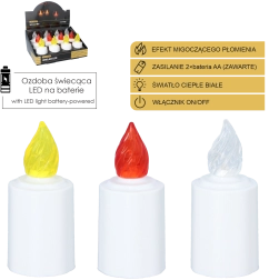 Led svíčka do lampičky s mihotavým plamenem 10,5 cm – mix barev