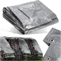 Univerzální nepromokavá plachta 4 × 6 m, 120 g/m², stříbrná